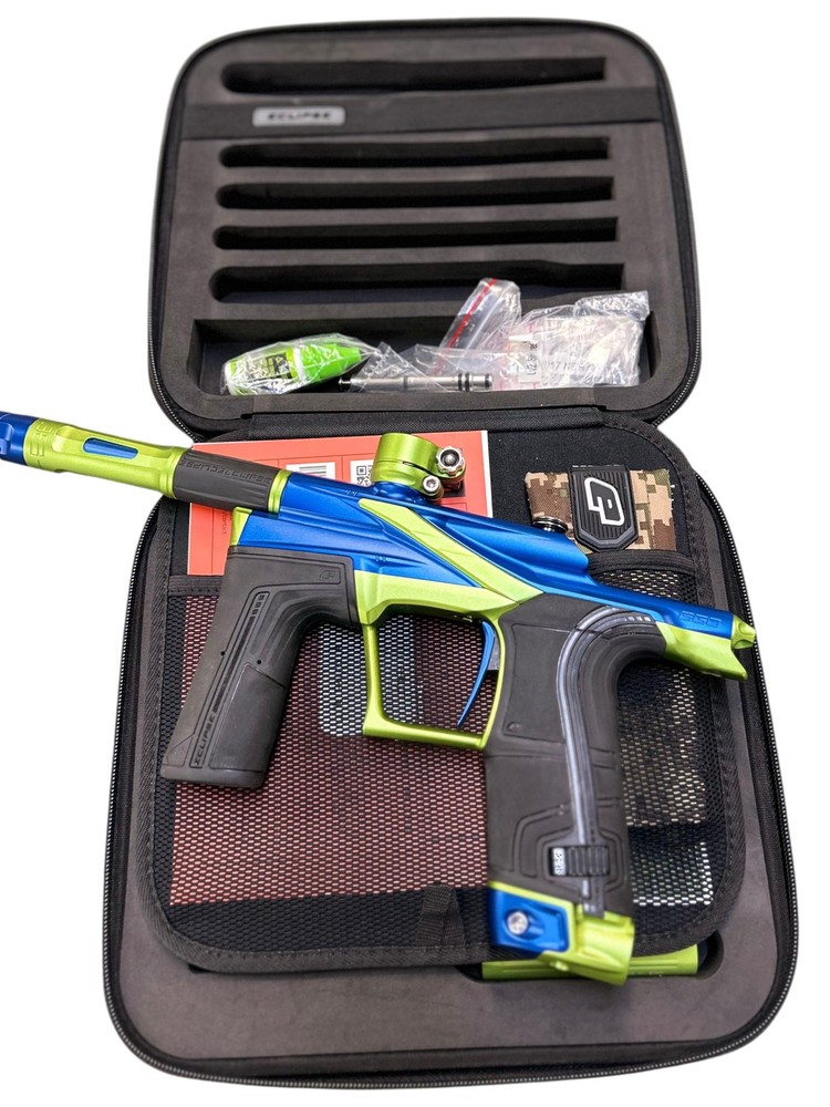 Used Planet Eclipse LV2 Paintball Marker w/ Case - Blue/Green