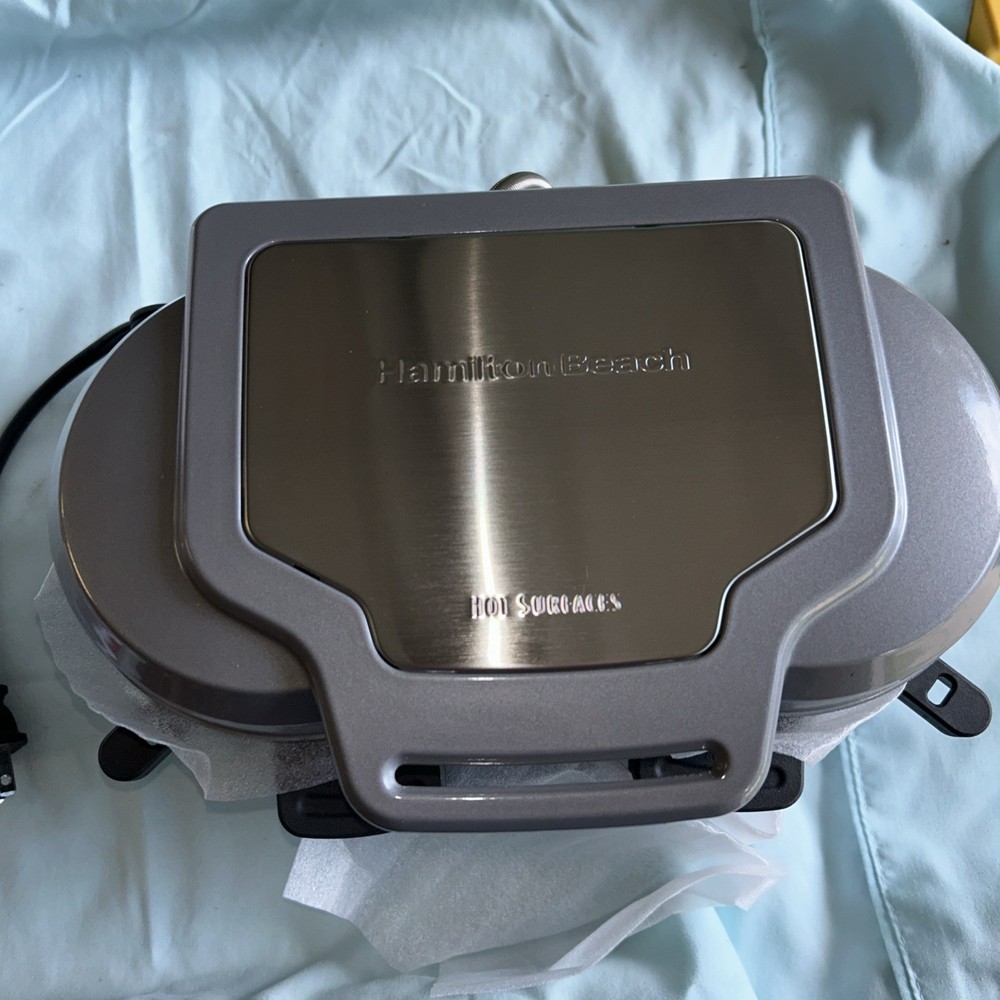 Hamilton Beach Dual Breakfast Sandwich Maker with Timer, Silver #0071