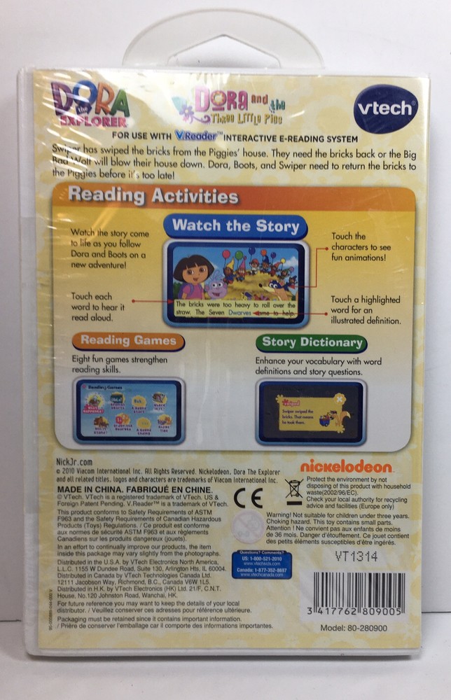 vtech V.Reader Dora the Explorer Animated E-Book Dora And The Three Little Pigs