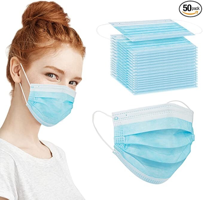 Disposable Protective Face Covering (Blue)