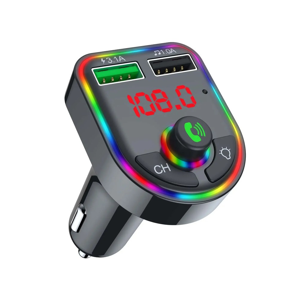 Car Wireless Bluetooth 5.0 FM Transmitter MP3 Music Player USB Charger Adapter