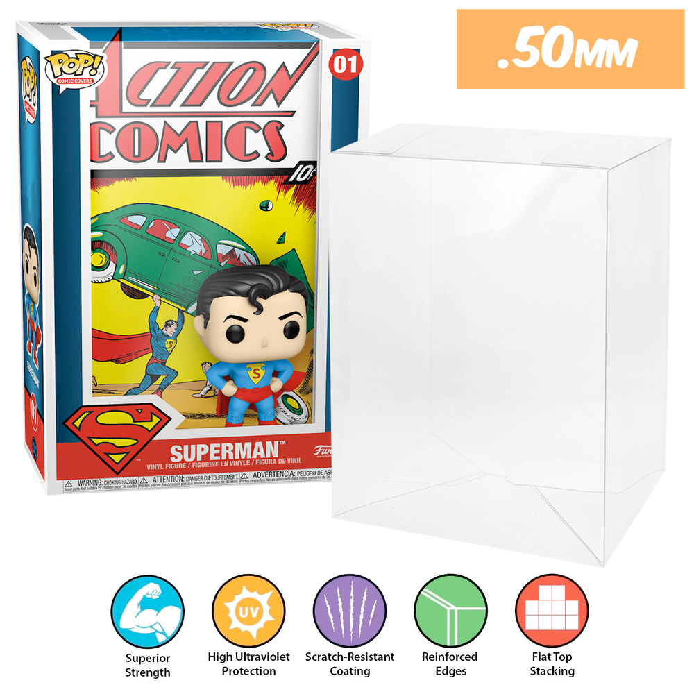 0.50mm POP PROTECTOR for Superman Comic Covers Funko Pop