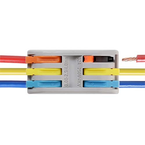 Wire Connectors Nuts, 25Pcs 3 Conductor Compact Splicing Wire SPL3-25Pcs