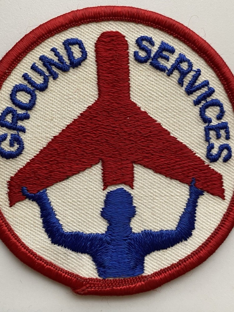 Vintage US Air Force Ground Services Round Embroidered Patch