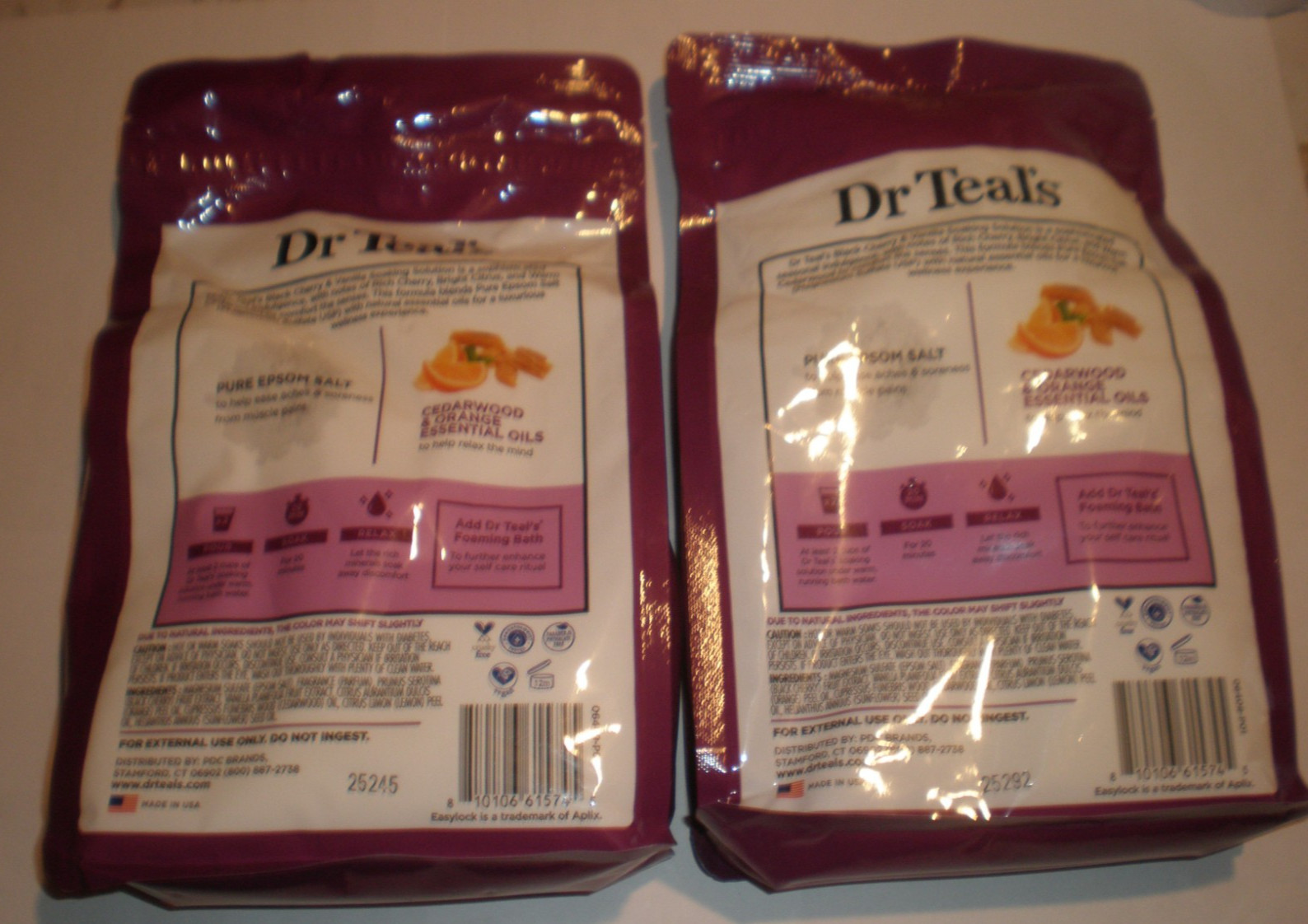 Dr Teals Black Cherry Vanilla Pure Epsom Salt Soak w Essential Oil total of 6LBS