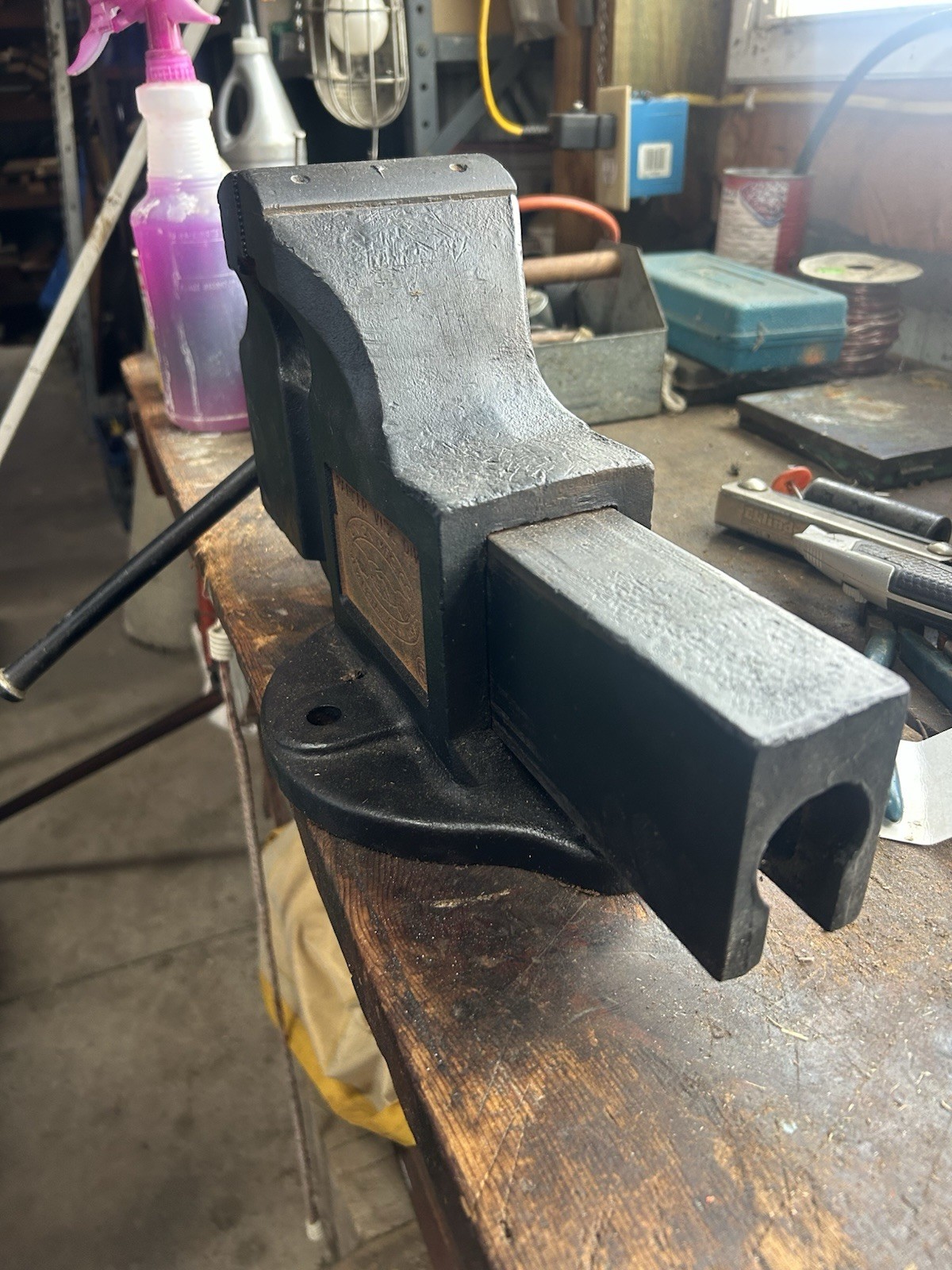 Vtg Parker Vise Div. Union Mfg USA 4” Bench Vise (original) !!