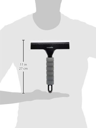 Window Squeegee with Handle for Car Windows, Glass, Mirror, Black