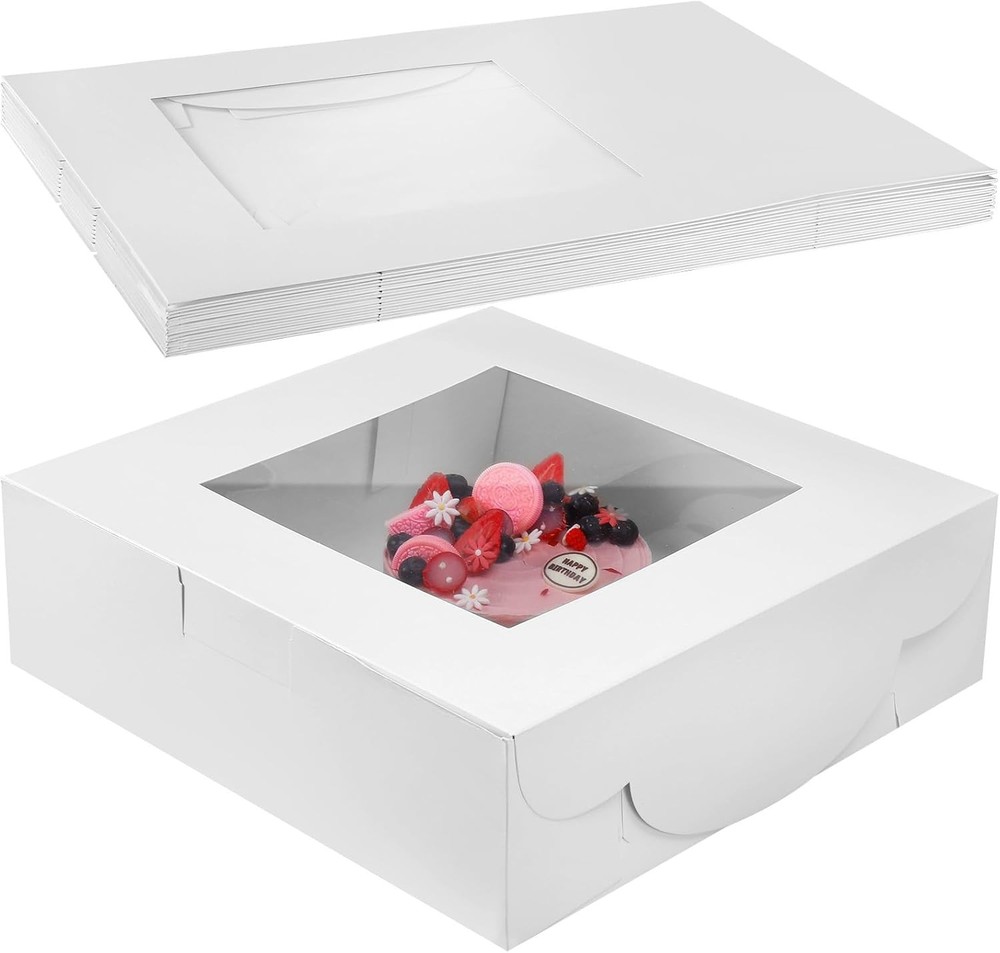 x 5 Inch Cake Boxes with Window White Bakery Boxes Lar Pastry
