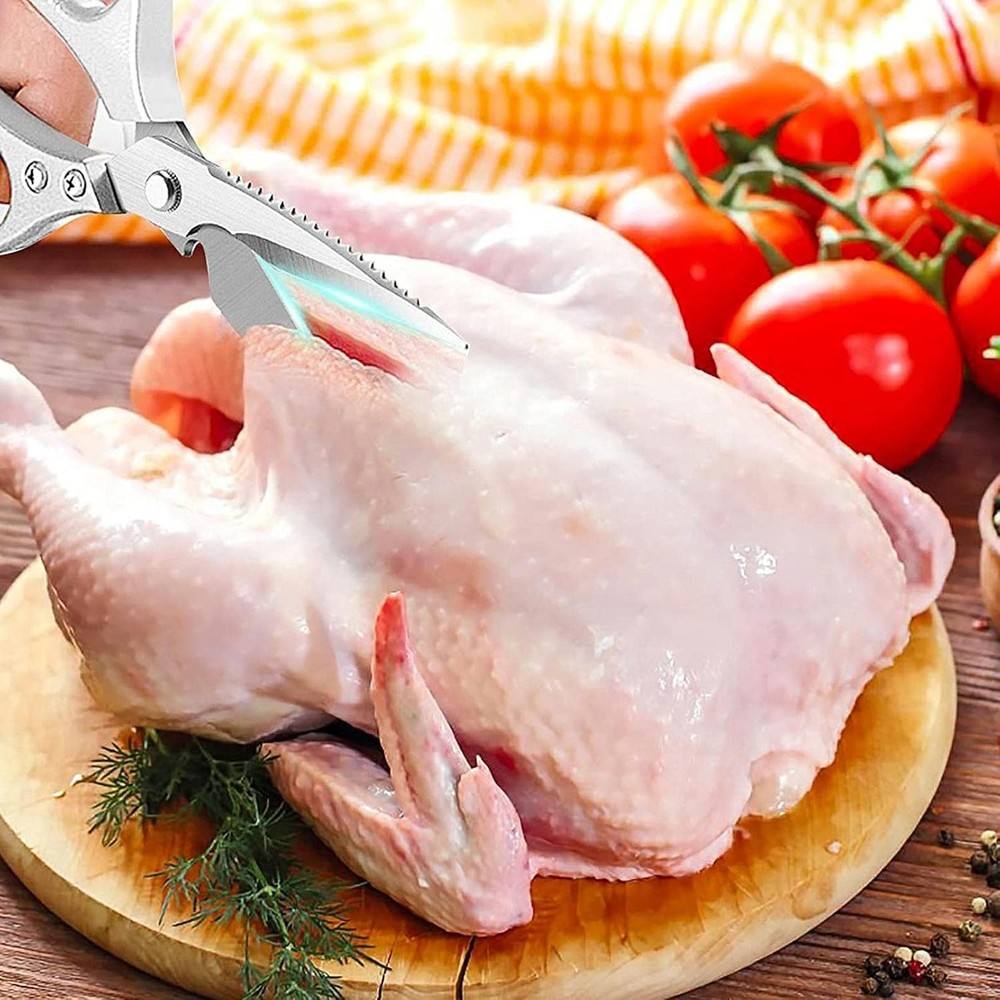 LONJYI Multi Function Kitchen Scissors, Heavy Duty Stainless Steel Shears with U