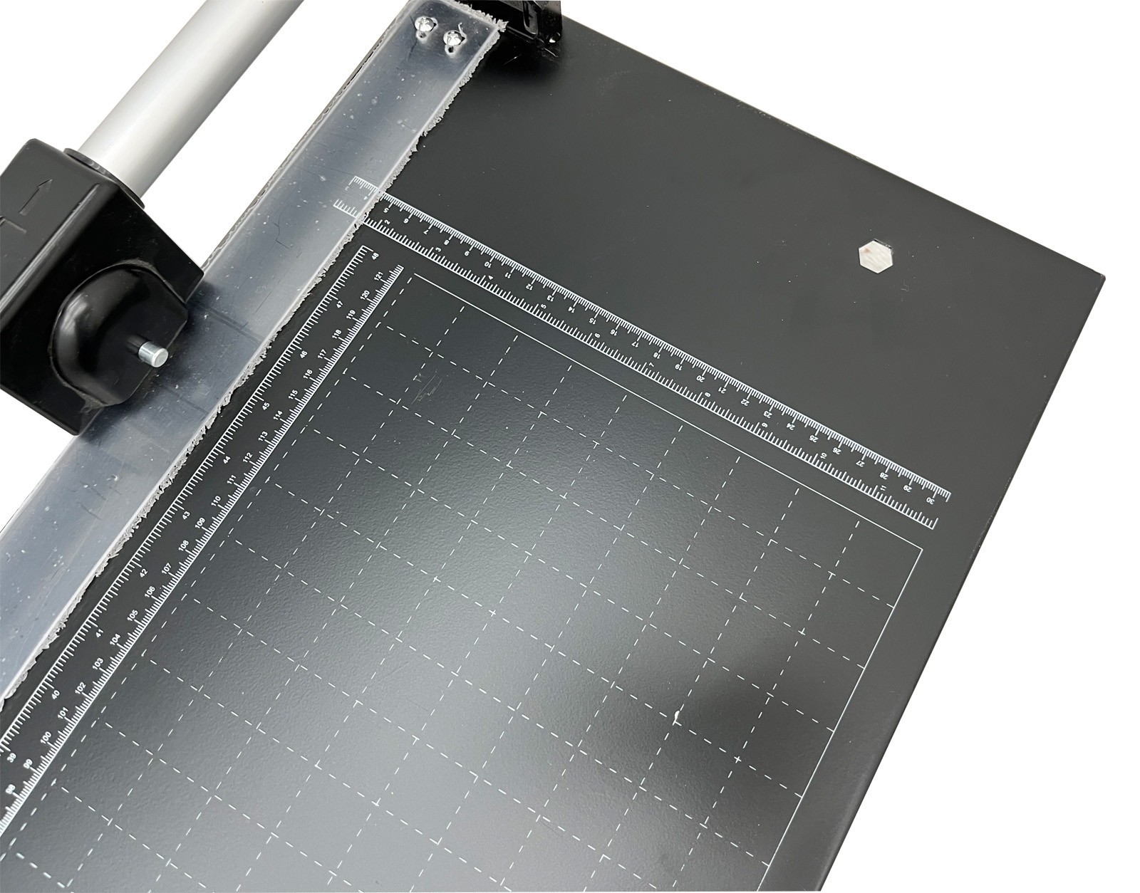 Rotary Paper Trimmer, 48" Cut Length Paper Cutter w/2 Spare Blades, Angle Line