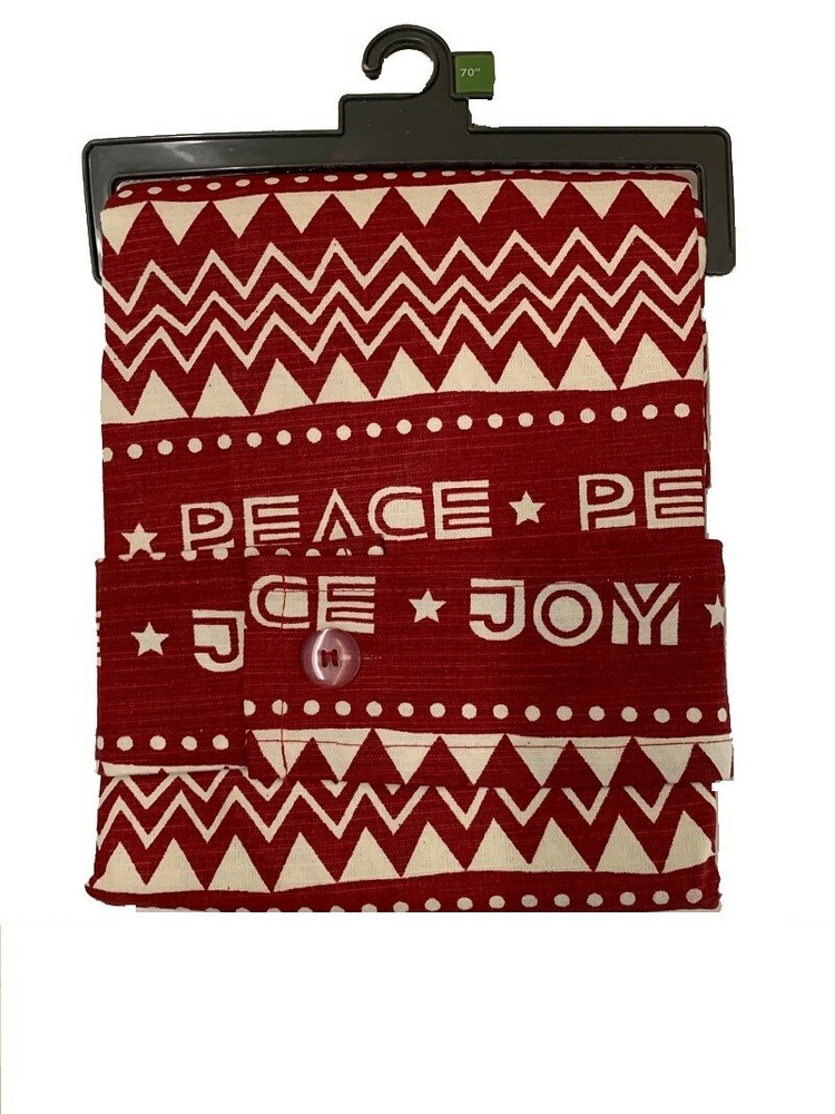 Decor Peace & Joy Round tablecloth 70"in