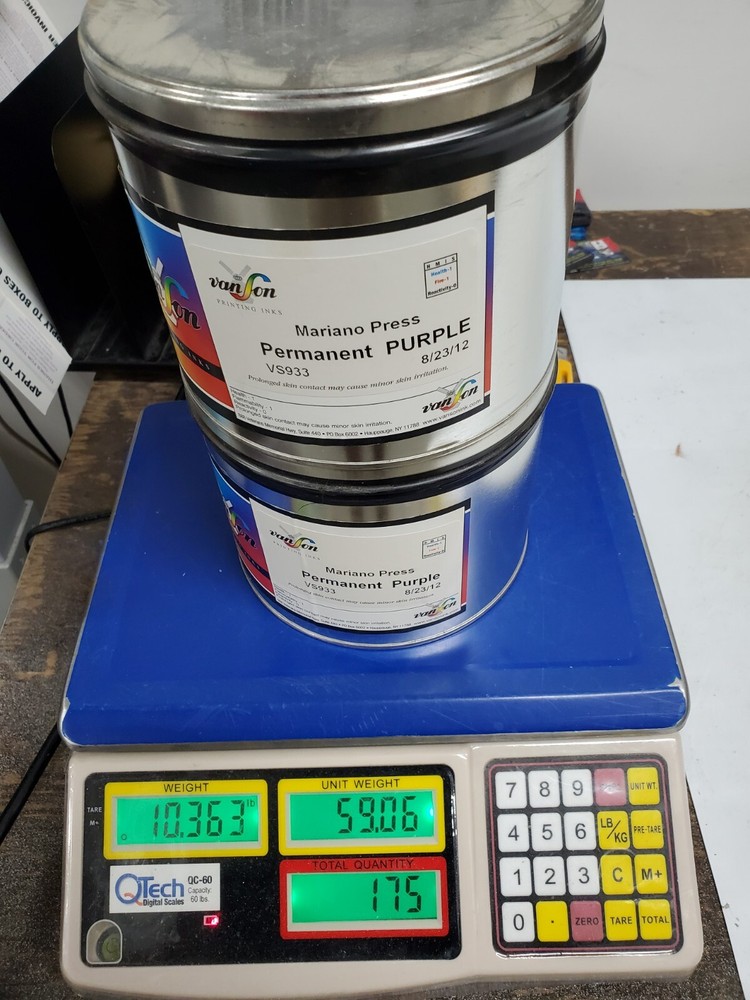 Permanent Purple Offset Ink 10 Lbs Van Son