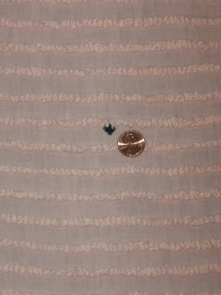 Vintage Pink Chenille Flower Bedspread