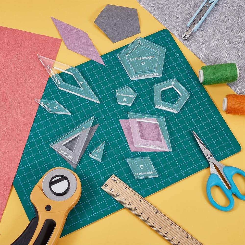 10 Styles Geometric Quilting Template Acrylic Sewing Machine Ruler Patchwork