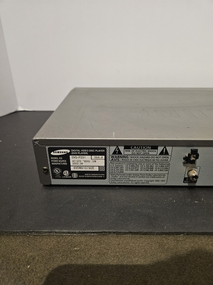Samsung DVD-P231 DVD Player TESTED