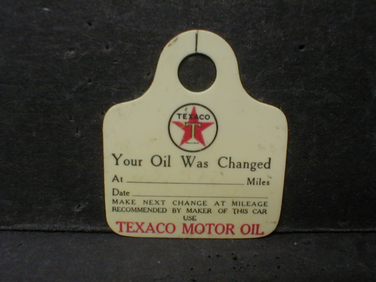 10 lot VINTAGE MOTOR OIL COMPANIES OIL CHANGE & LUBE DIPSTICK TAGS