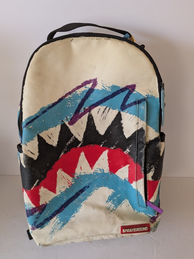 Sprayground Java Shark Jazz Cup Backpack 2018 Release Limited Edition Flawed