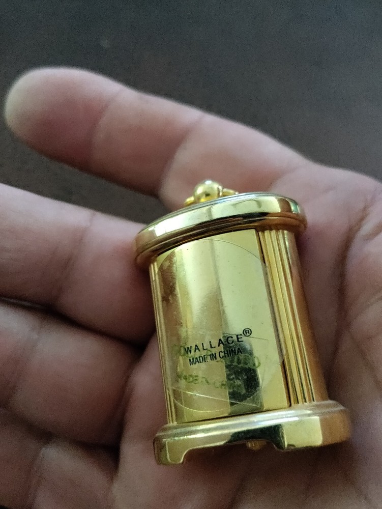 Wallace Silversmiths Goldplated Mini Garriage Clock