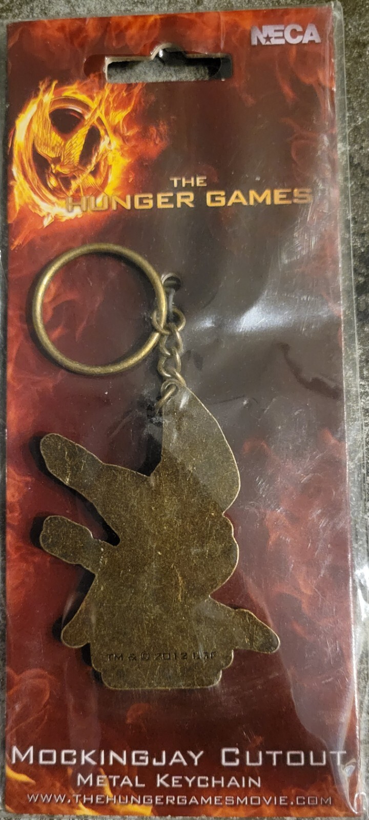 The Hunger Games Mockingjay Cutout Metal Keychain NECA 2012 Lions Gate Films TM