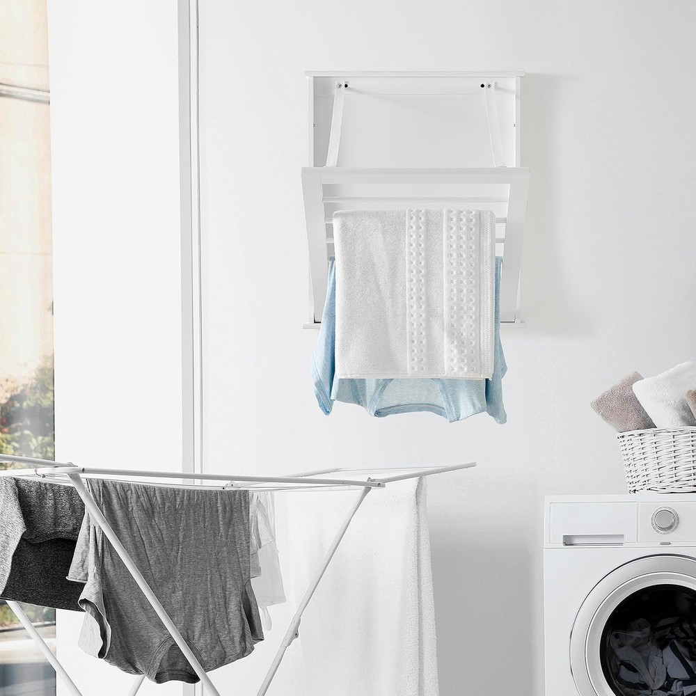 Danya Folding Wall Mounted Drying Rack - White