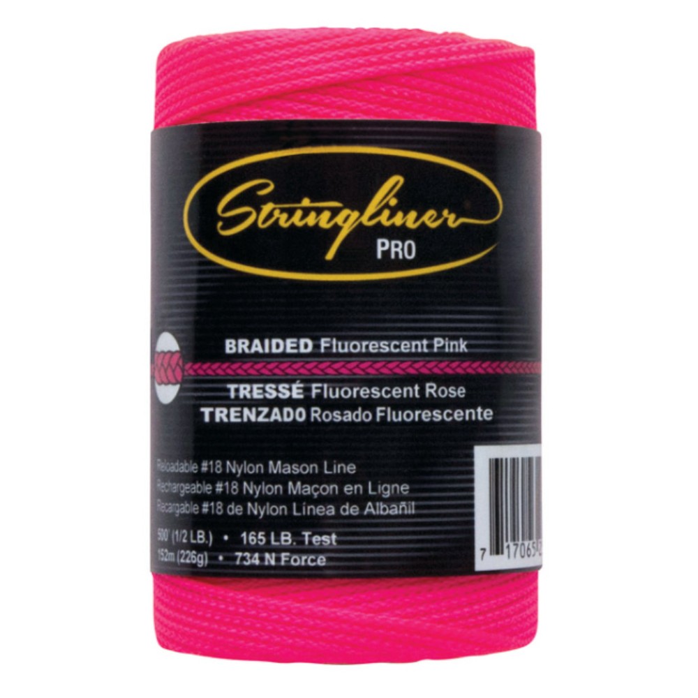 Stringliner Pink Braided Chalk Line Refill 500 ft. Pink
