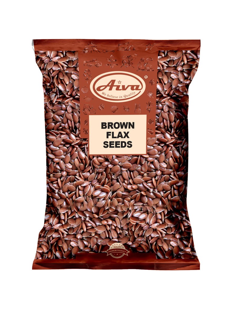 Aiva Brown Flax Seeds 5 LB | Whole Seeds for Cooking, Grinding & Sprouting