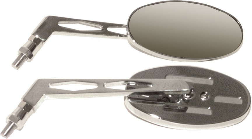 Emgo Billet Oval Mirror Tall Stem #20-26307