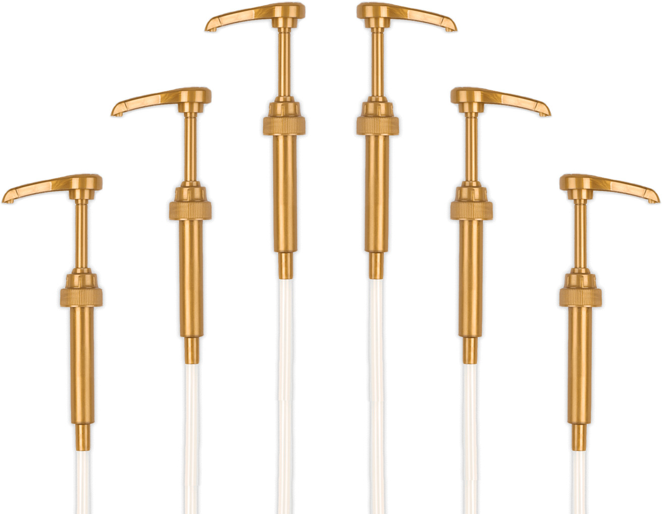 Gold Coffee Syrup Pump for 750 ml Bottles (Pack of 6) Fits Torani and more