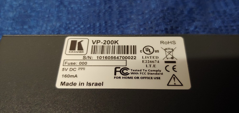 Kramer VP-200K Computer Graphics Video Distribution Amplifier