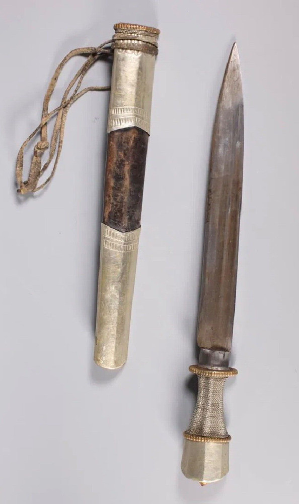Antique Tibetan silver knife