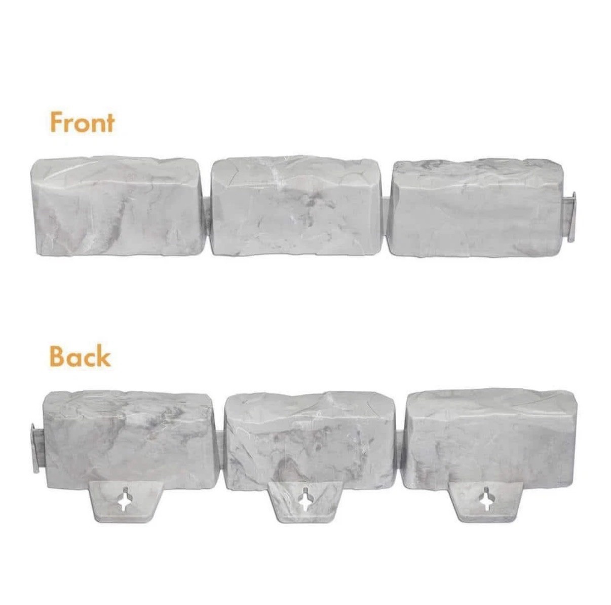 Vigoro 10ft Gray No-Dig Faux Stone Edging Kit – Decorative Garden Border