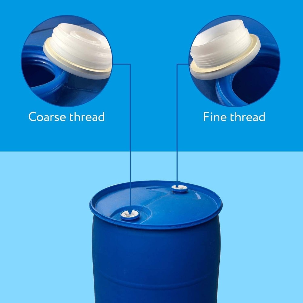 Knockout Bung Cap 2" with 3/4" Knock Out Fine Thread & Coarse Thread Combo Pack