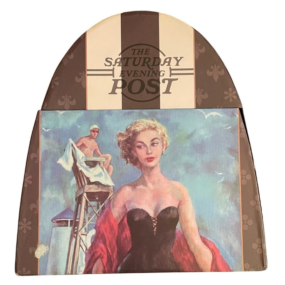 Saturday Evening Post Keepsake Multipurpose Hard Board Chest Box