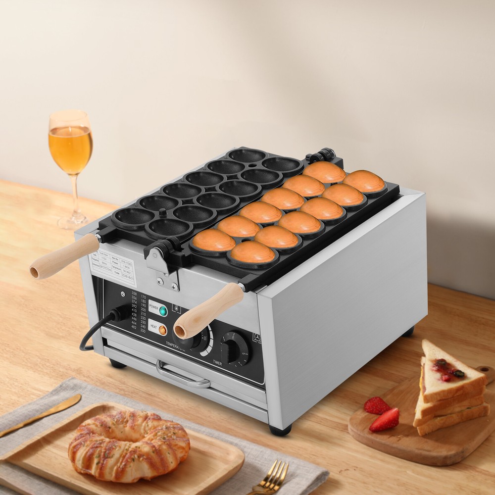 Electric Waffle Maker Machine 12-grid Mini Pancake Maker Muffin Baker 1800W