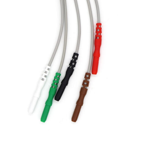 （2Sets）5 Wire ECG Lead Set, AHA Snap, General Purpose ，for Patient Cable