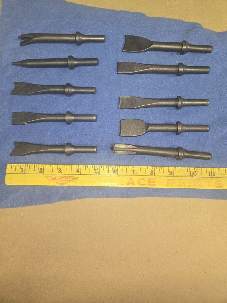 Air Hammer Chisel Mixed Lot 10 qty. Good Used
