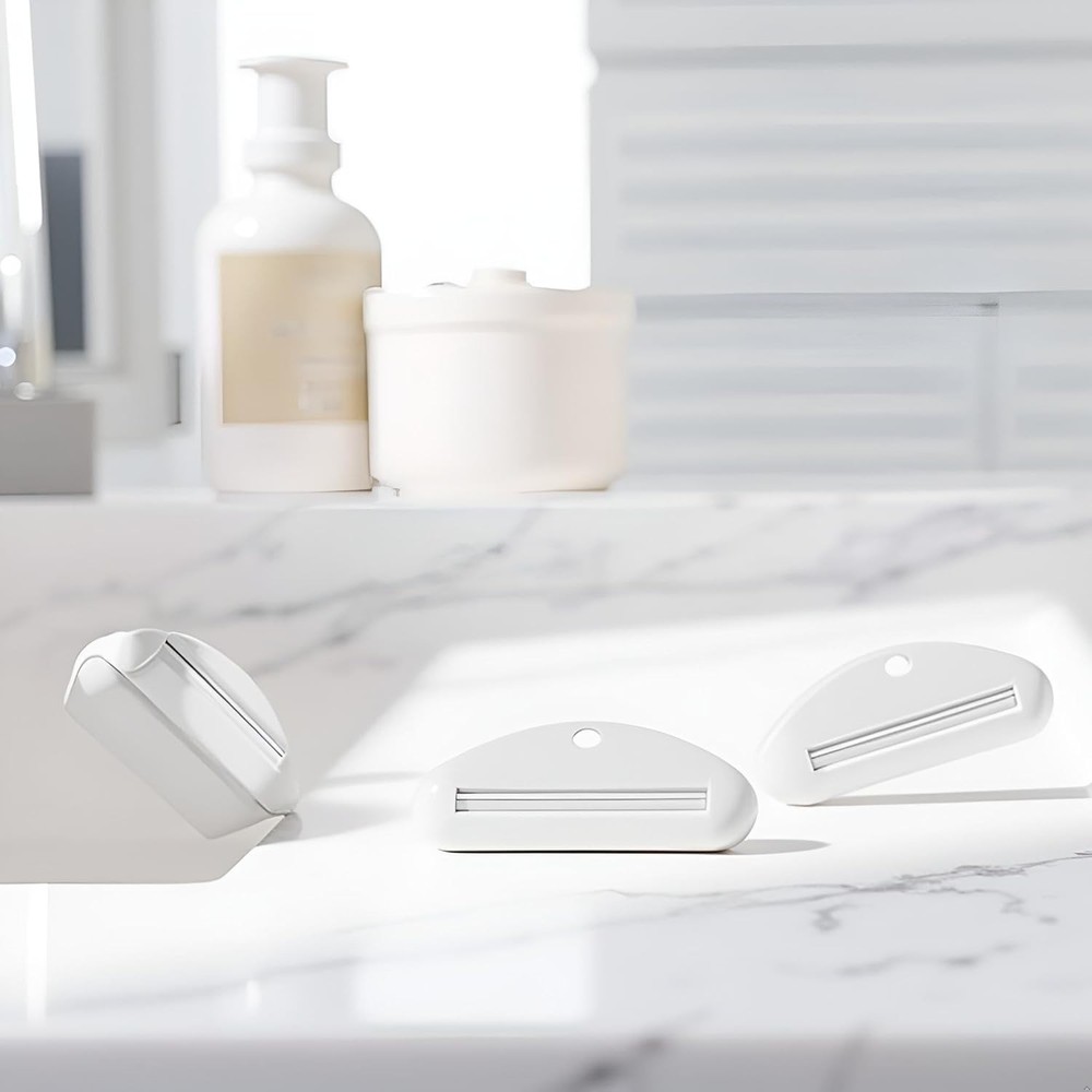 5Pcs White Toothpaste Squeezer,Plastic Toothpaste Tube Squeezer Dispenser,Toothp