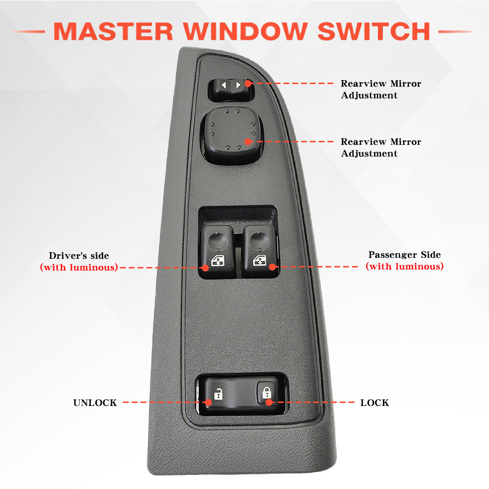 Driver LF Side Power Window Switch For 03-07 Chevy Silverado GMC Sierra 15883318