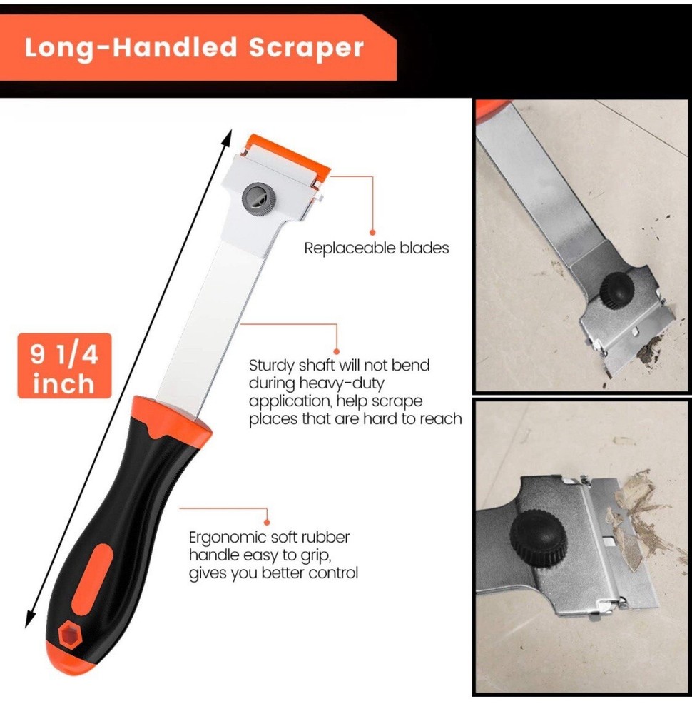 Razor Blade Scraper 2PC Tool Set For Removing Label Registration Sticker Decal