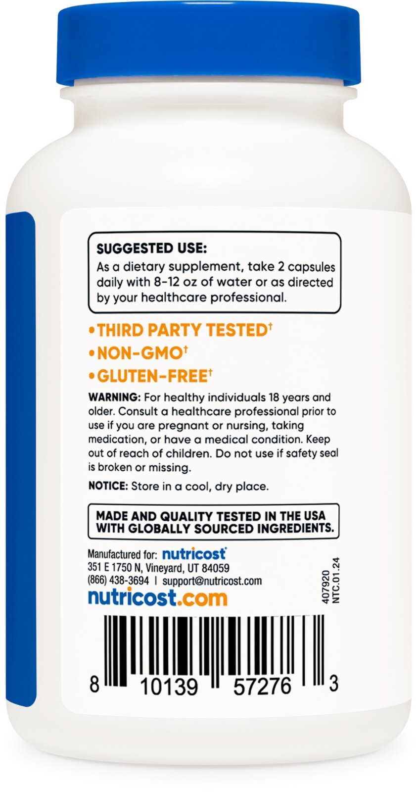 Nutricost Tribulus Terrestris Extract 1500mg, 120 Capsules, 60 Servings, Non-GMO