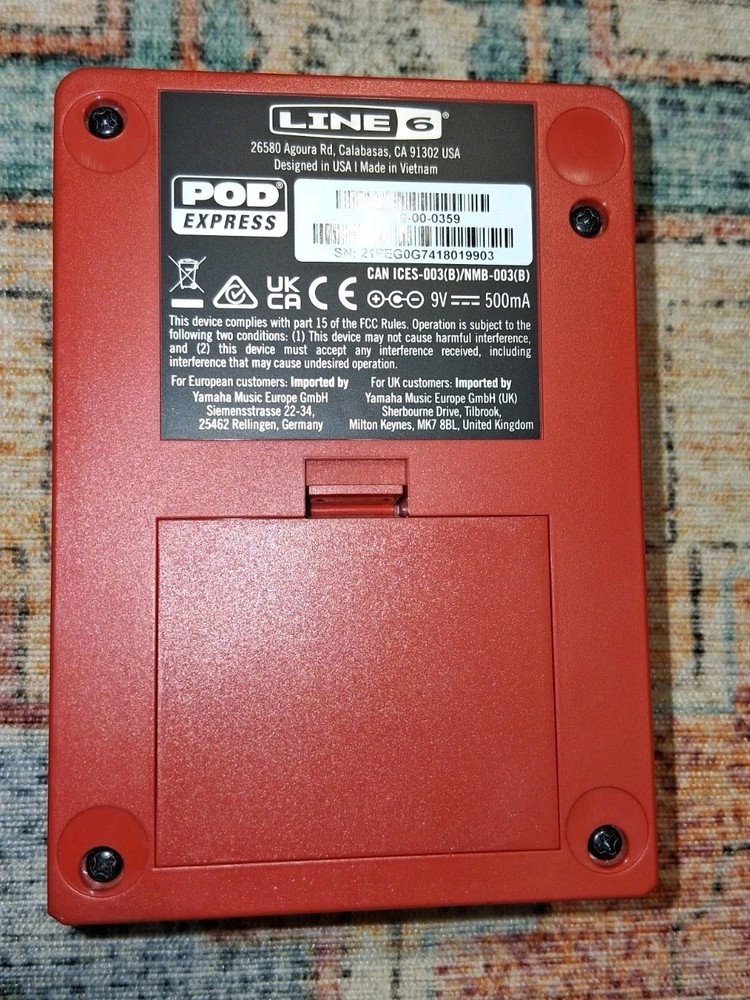 Line 6 POD Express Guitar Effects Processor Red EUC