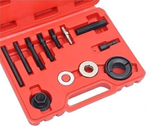 Power Steering Pump Pulley Puller Remover & Alternator Installer Tool Kit Set