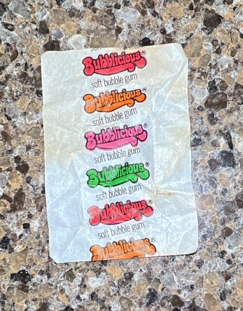 Vintage Bubblicious Soft Bubble Gum Wrapper ONLY Multicolor