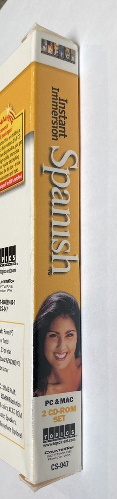 Instant Immersion SPANISH The EURO Method 2-CD ROM Set Mac & PC Sealed, 2001 Ed.