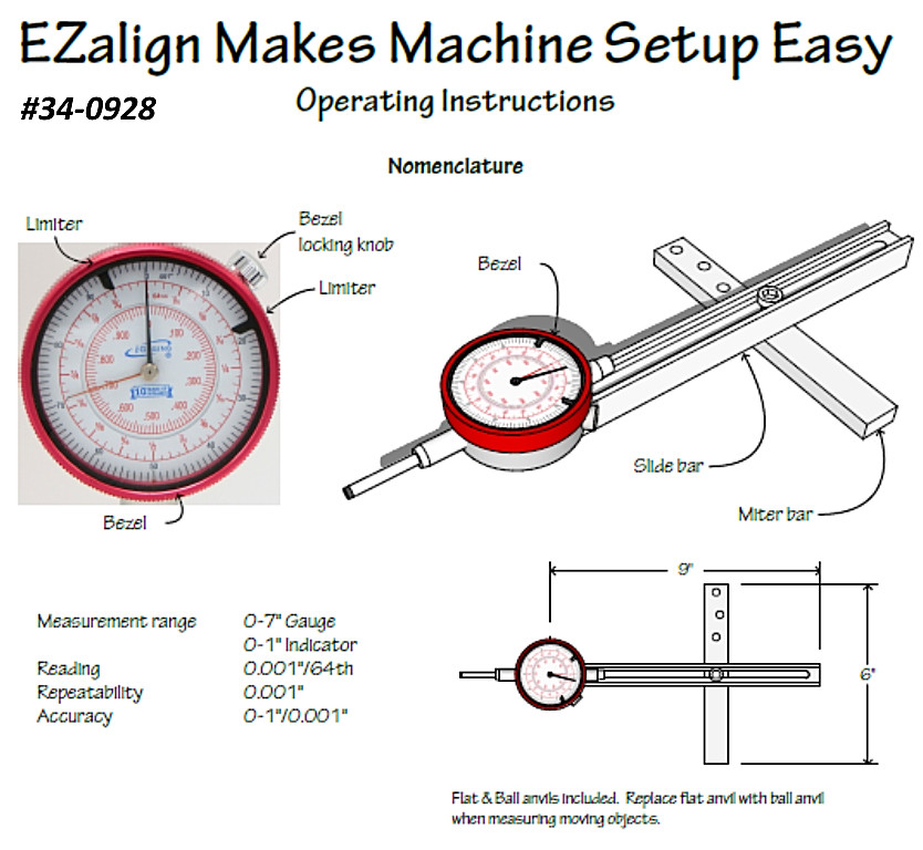 iGAGING EZ-Align Dial Saw Gauge Alignment System 34-0928