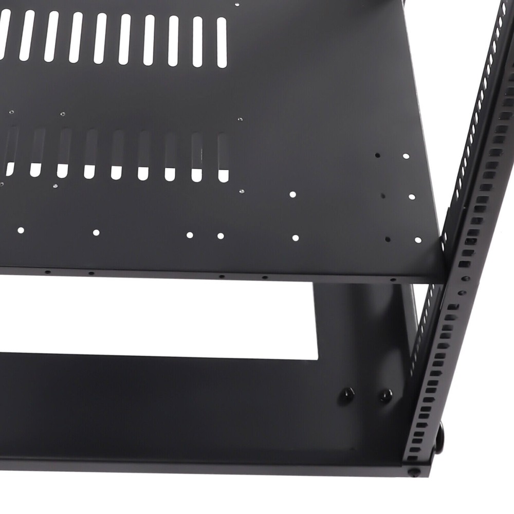 18U 4 Post Open Frame 18.5" Network Server Rack on Caters Adjustable Partition