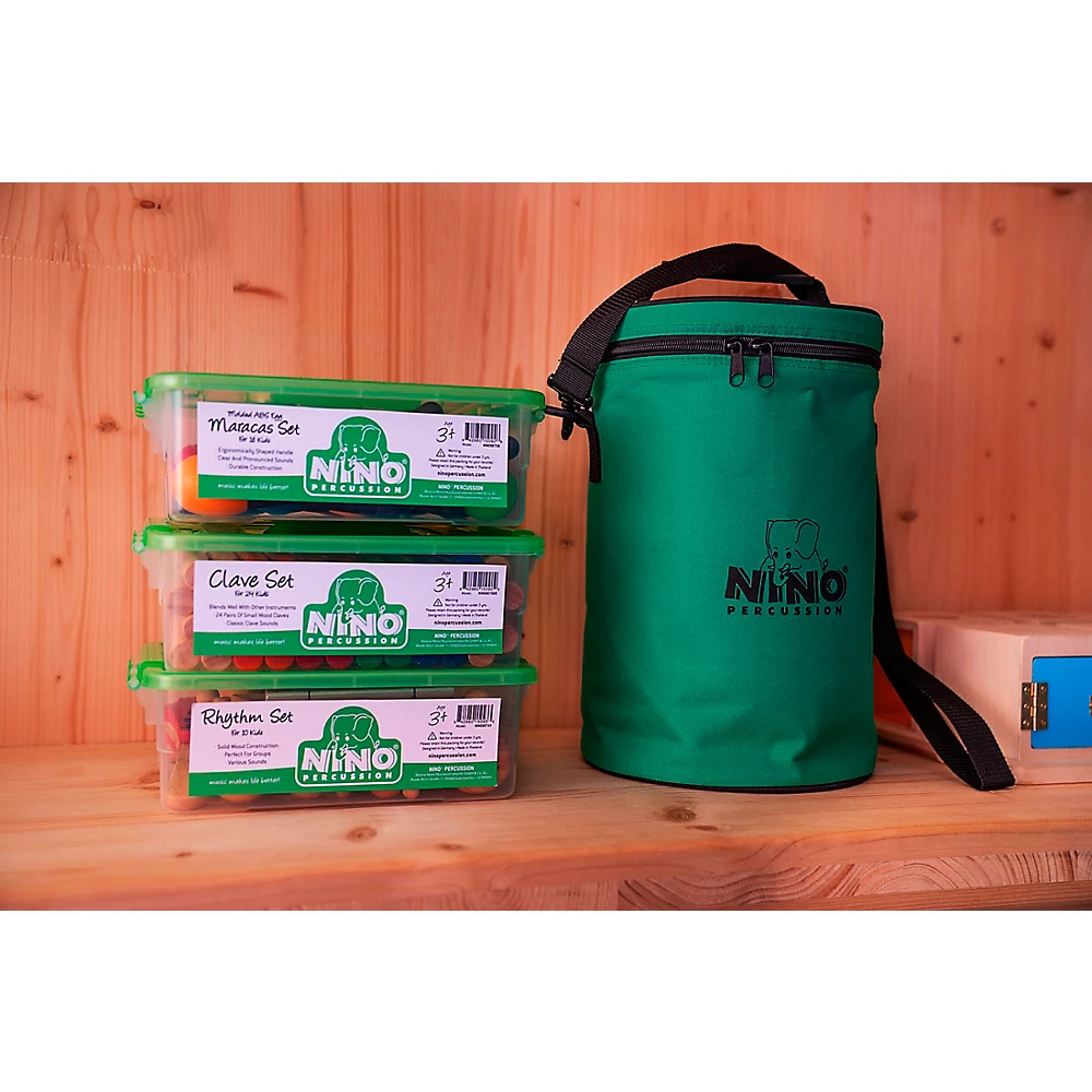 Nino 24-Pair Multicolored Clave Set With Plastic Storage Container