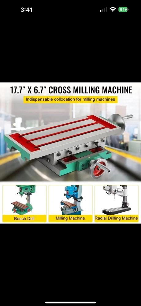 Compound Milling Machine Work Table 2 Axis Cross Slide Bench Drill Vise Fixture