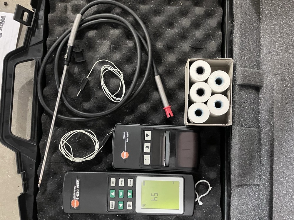 Testo CO Analyzer 325-3 with Printer Accessories & Case