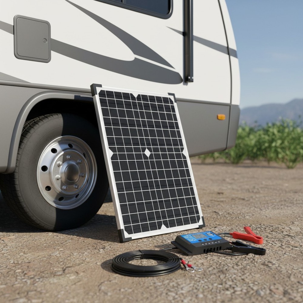 Lightweight 20W Solar Charger Kit with Protective Controller for Versatile Use